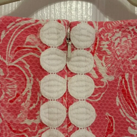 Lilly Pulitzer x GOOP Size 10 Gwyneth Shift Dress Hotty Pink Kiss Kiss - Sirens - Picture 4 of 16